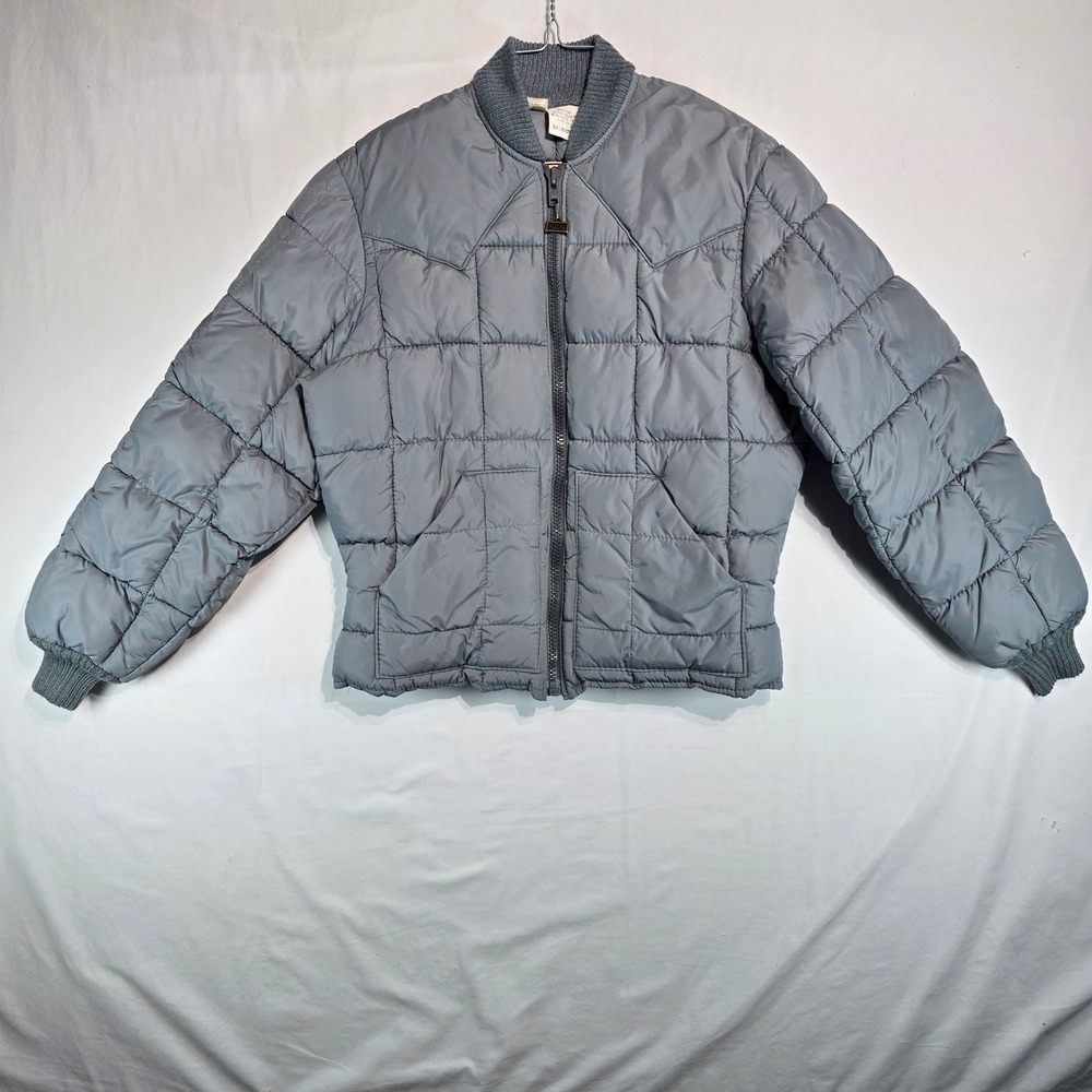 Vintage Walls Blizzard-Pruf Insulated Bomber Jacket Gray Mens Medium 82027GH USA